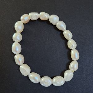 Vintage Freshwater pearl bracelet white Stretch Bracelet